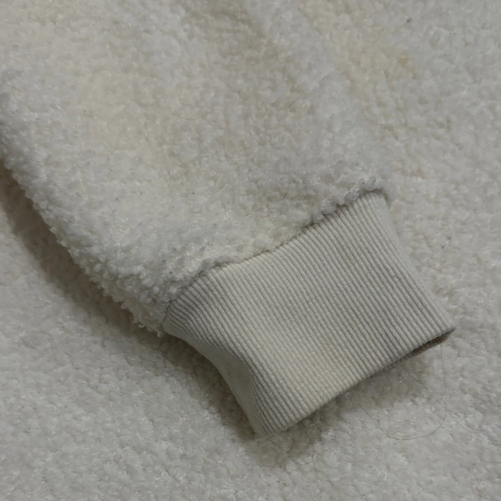 LOFT Cream Sherpa Crew Neck Sweatshirt - Picture 3 of 6